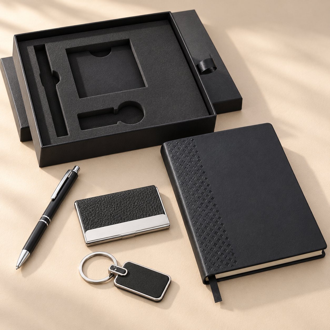 Black 4-piece gift set