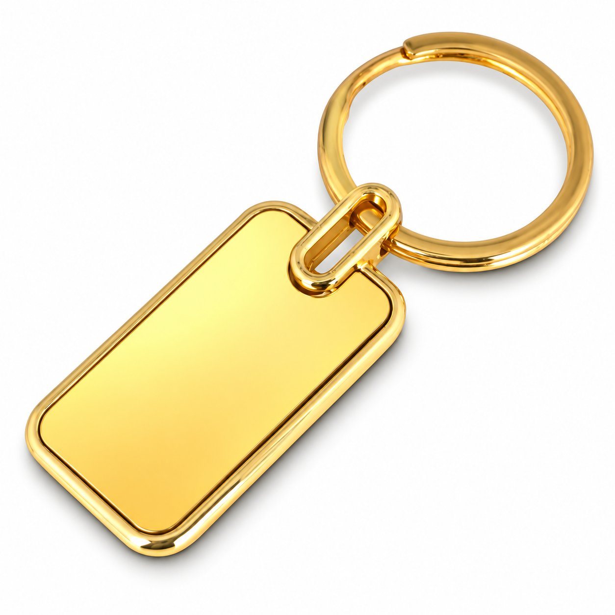 Gold rectangle keychain