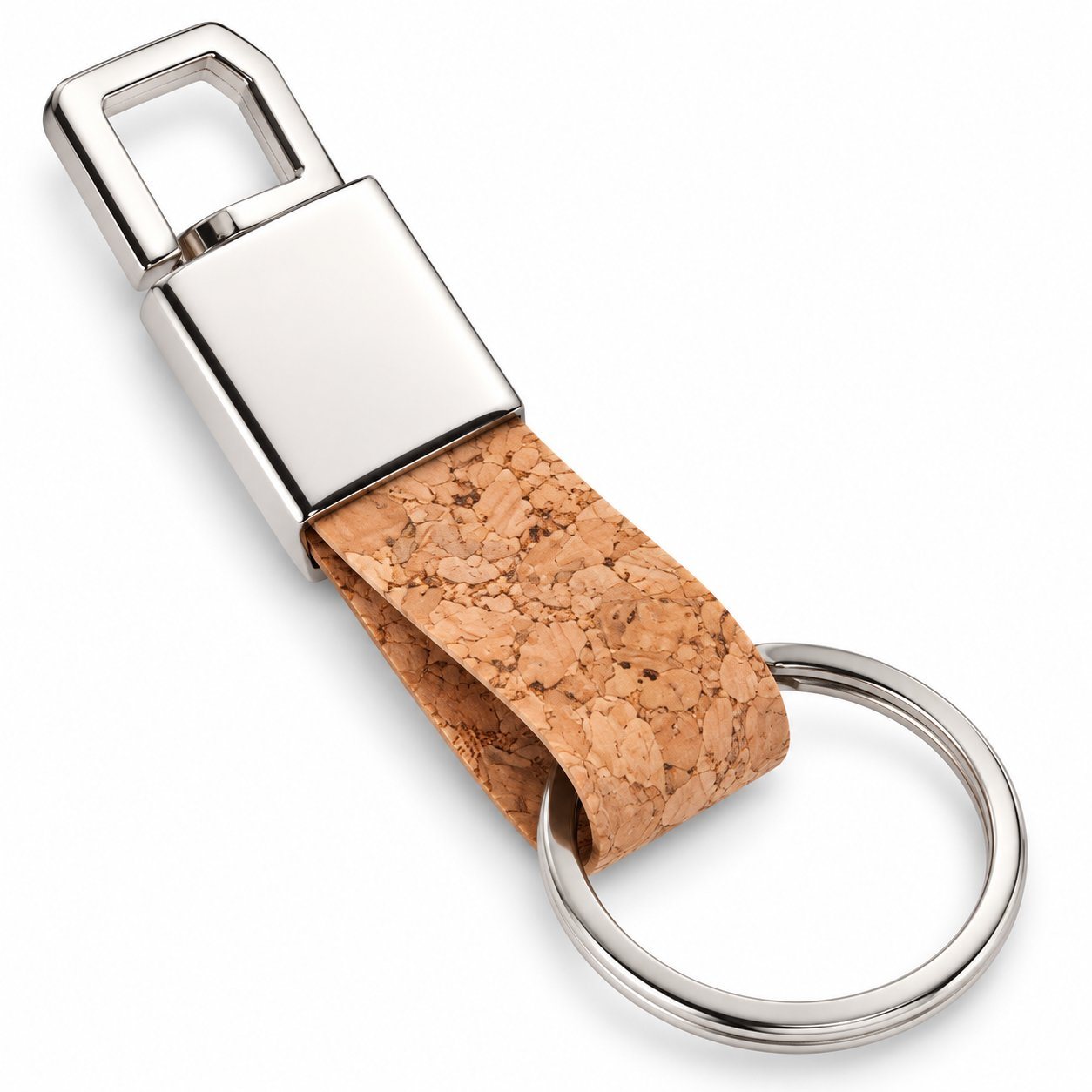 Cork strap hanging keychain