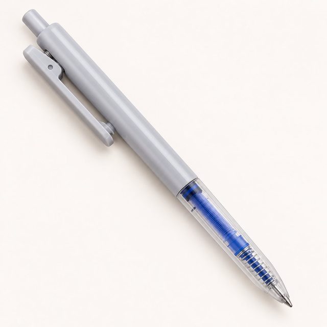 Gel pen with paper clip