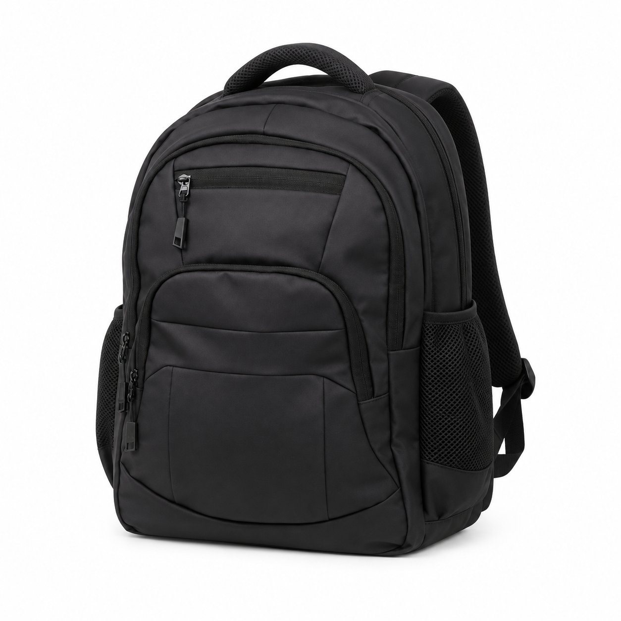 Matte black backpack