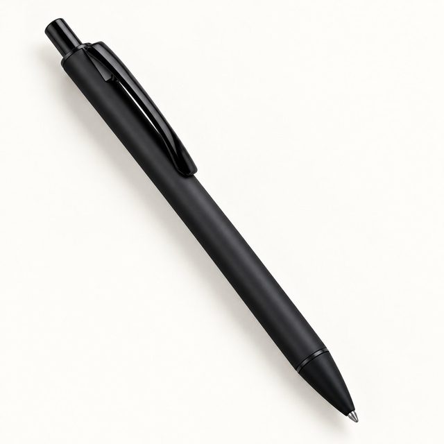 Black matte pen with coloured highlights