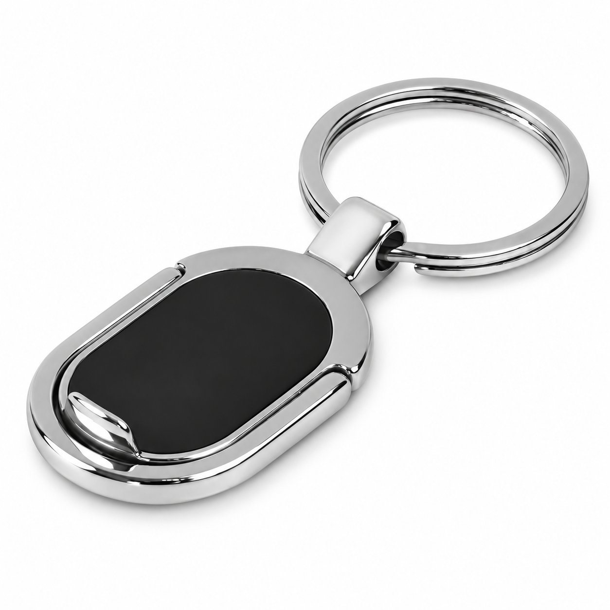 Oval phone-stand keychain
