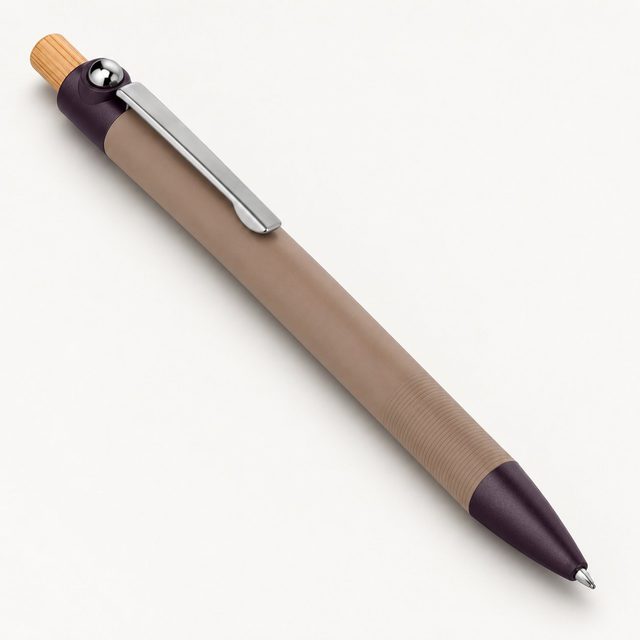 Brown fidget ball metal pen