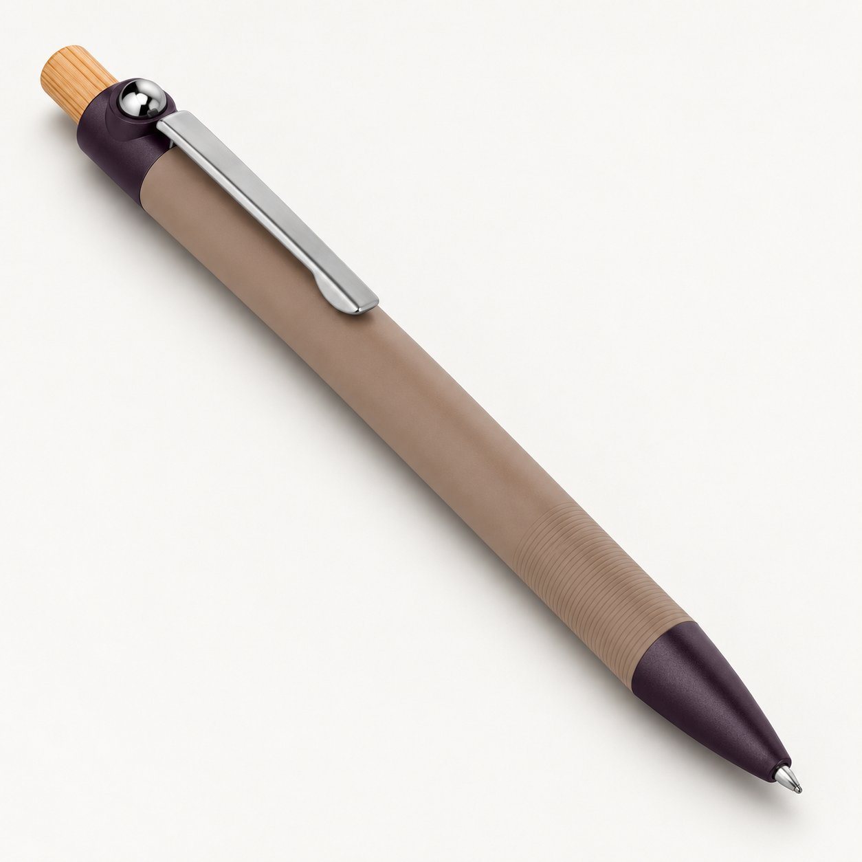 Brown fidget ball metal pen
