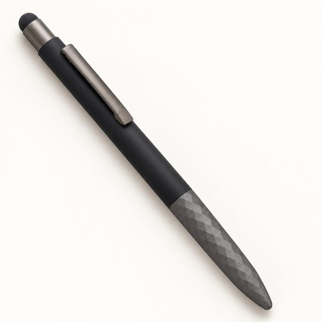 Black prism-grip stylus pen