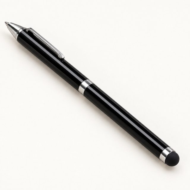 Black anti-gravity metal stylus pen
