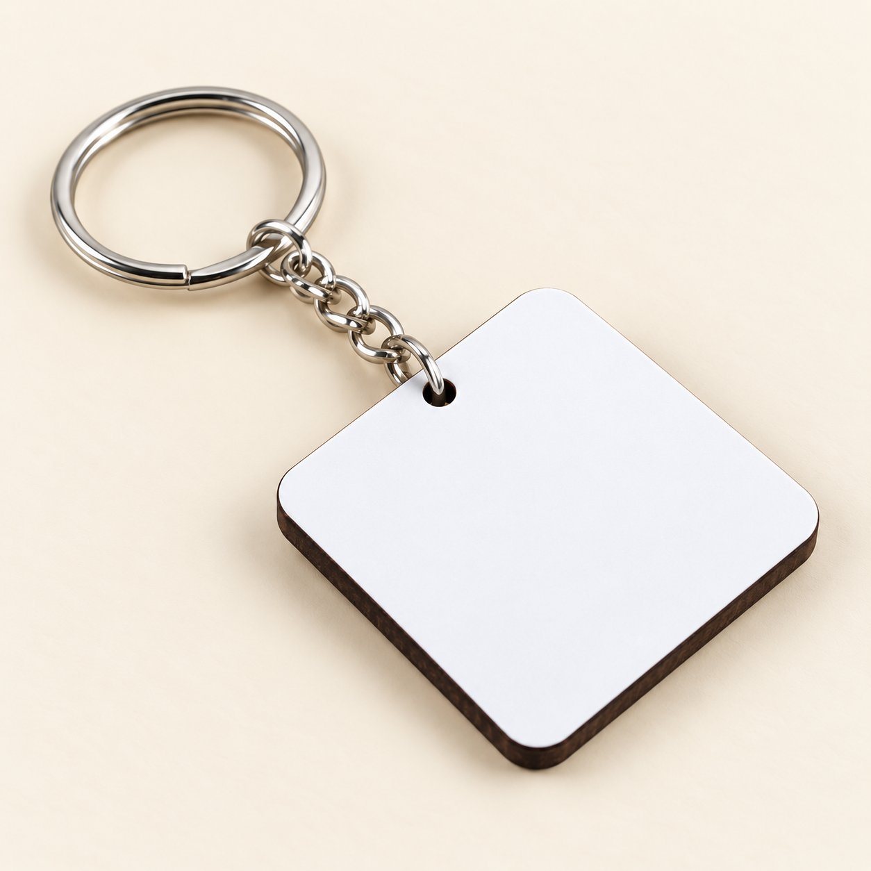 Square MDF NFC keychain