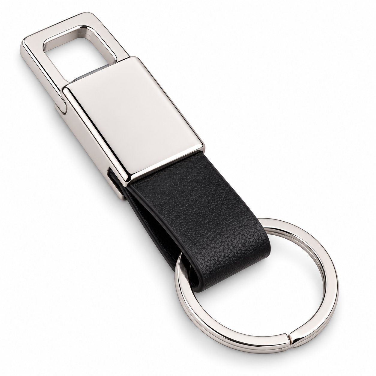 Black PU hanging keychain