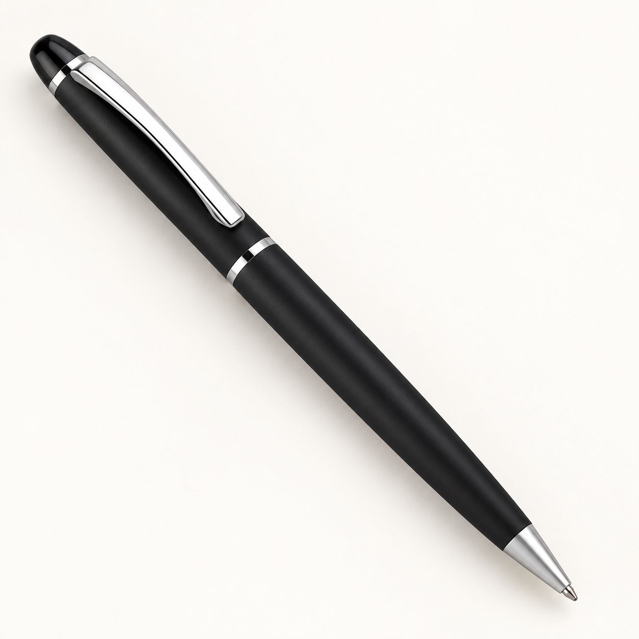 Click to zoom Matt black chrome pen