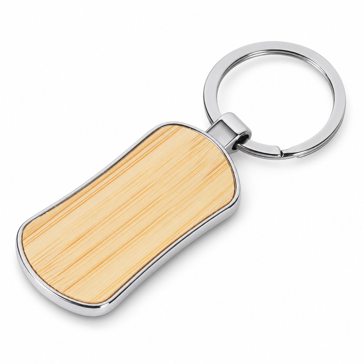 Bamboo plate keychain
