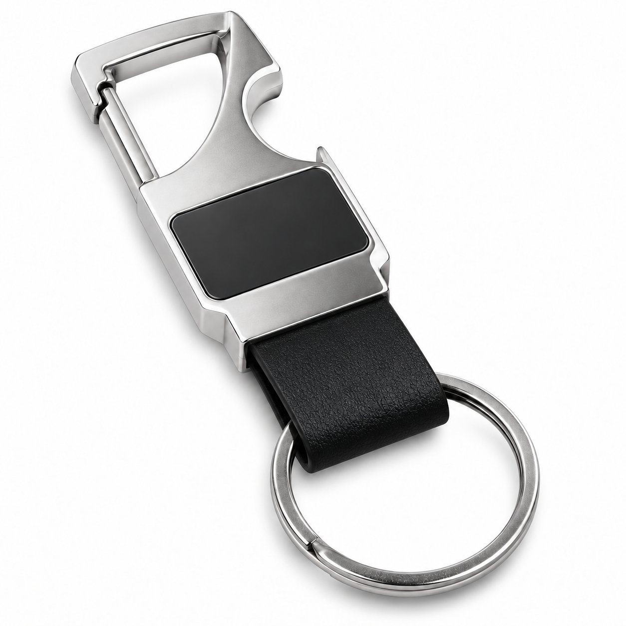 Black bottle opener hanging keychain