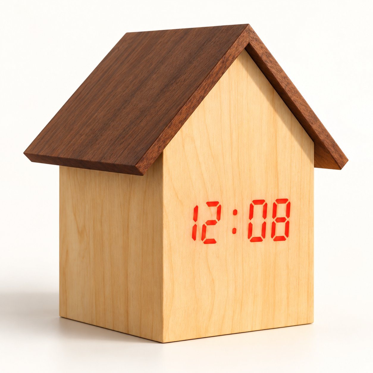 Click to zoom Hut-shape wooden clock