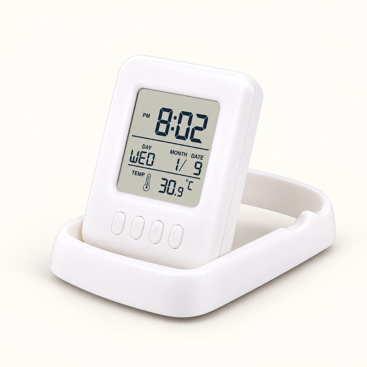 Folding alarm clock