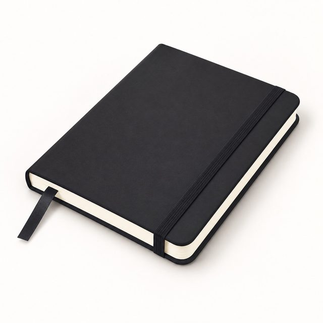 Black A5 notebook