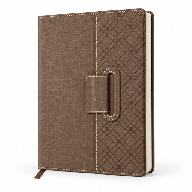 Brown A5 notebook