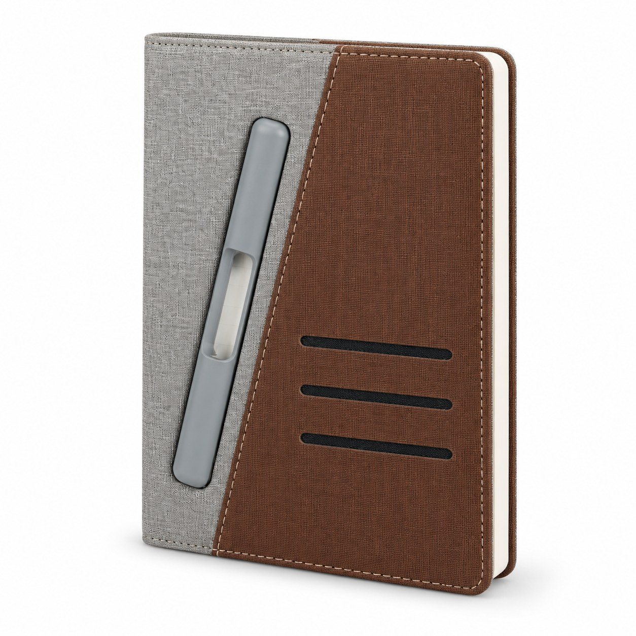 Click to zoom Grey & Brown A5 notebook