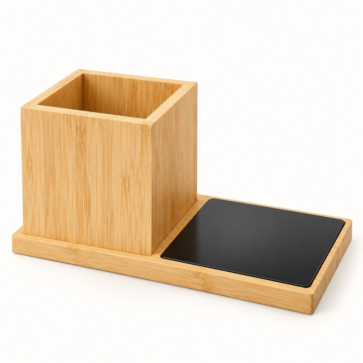 Click to zoom Bamboo pen stand with cup warmer