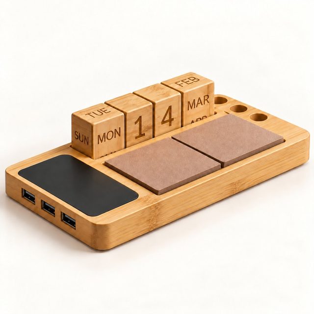 Bamboo desk hub