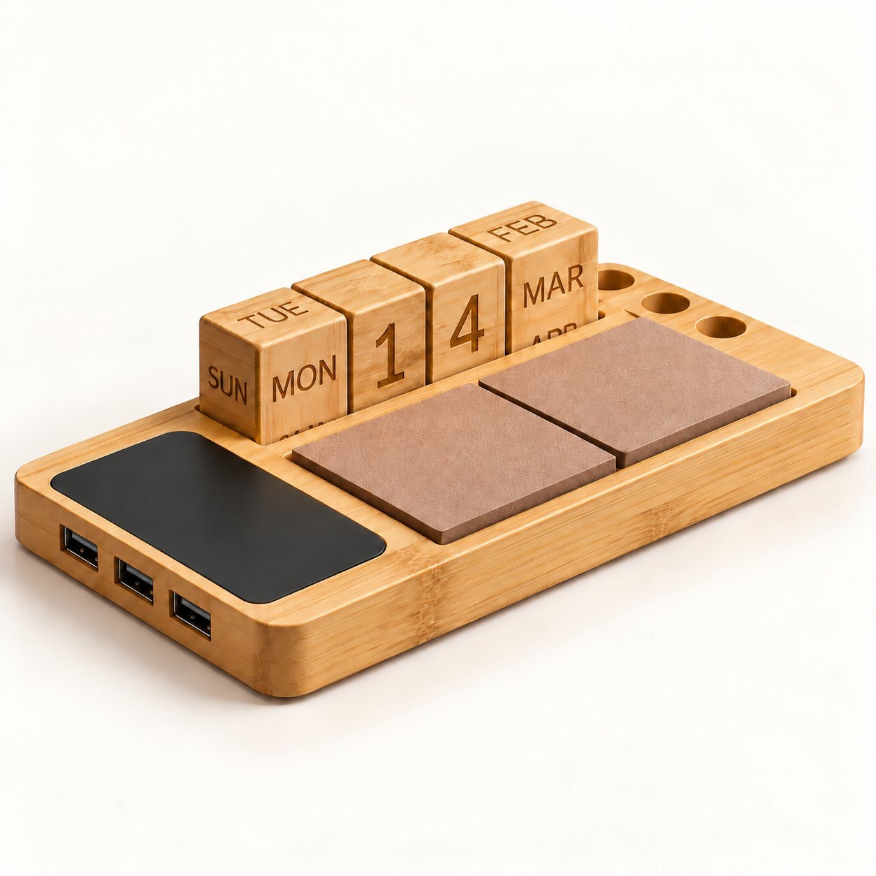 Bamboo desk hub