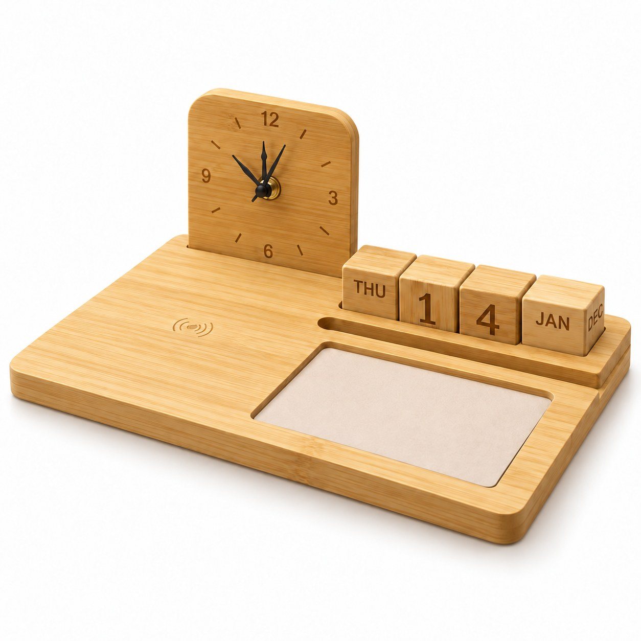 Click to zoom Bamboo clock and charger station