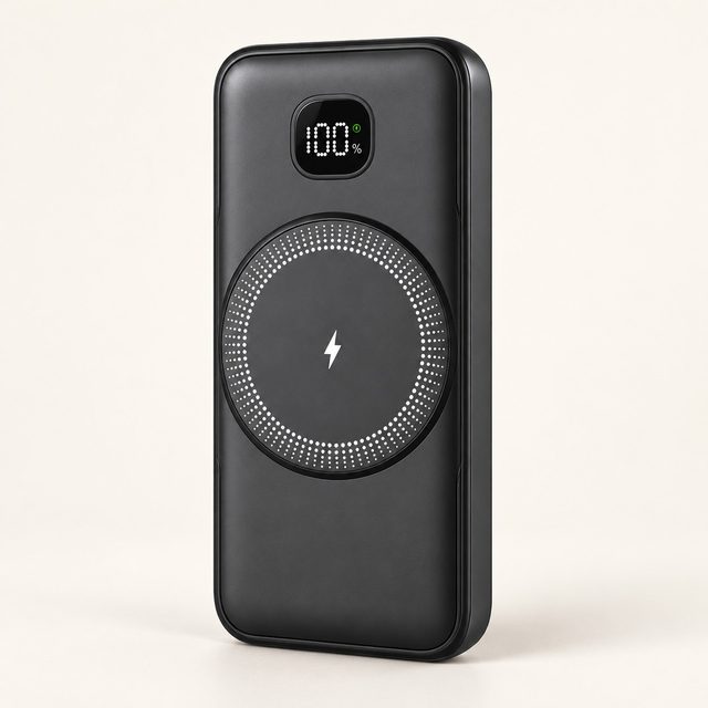 Black magnetic power bank
