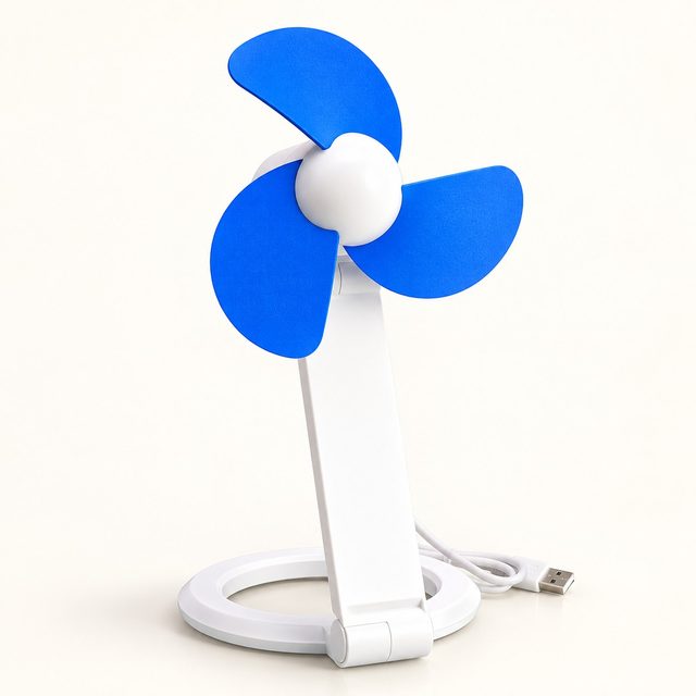 Blue USB table fan