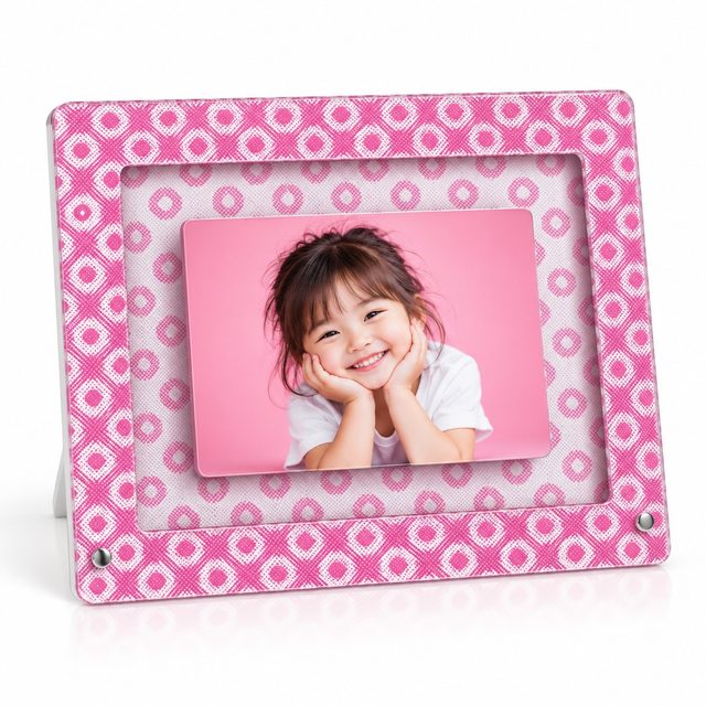 Pink 3D illusion photo frame