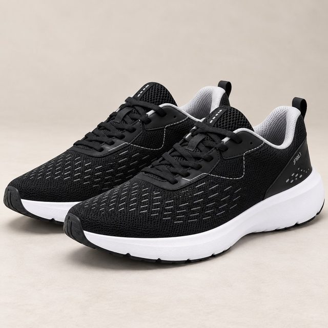 Decathlon Jogflow 100 Running Shoes in Black & Grey, festive gifting