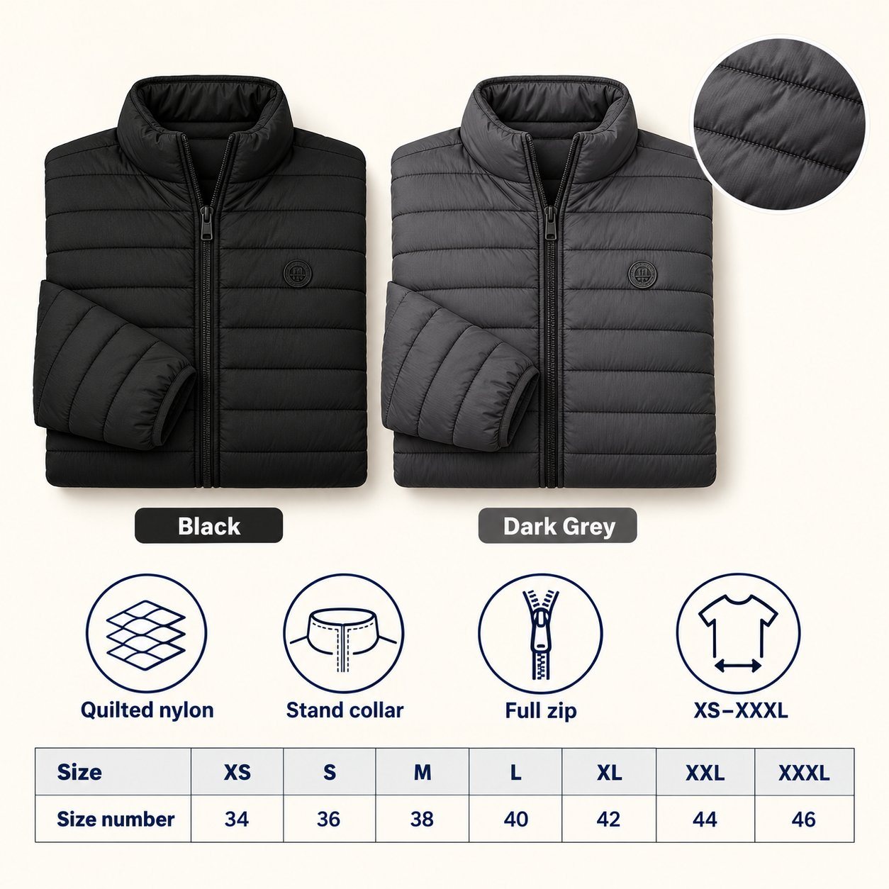 Click to zoom Duke Full Sleeve Puffer Jacket in all 2 colours, Quilted nylon puffer, for dealer meet gift
