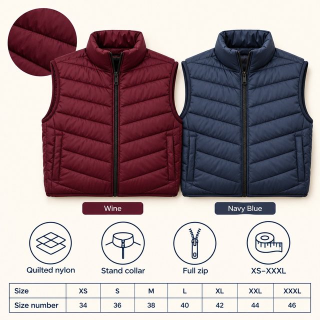 Duke Half Sleeve Puffer Jacket in all 2 colours, Quilted nylon puffer, for client gift