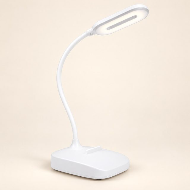 White flexible table lamp