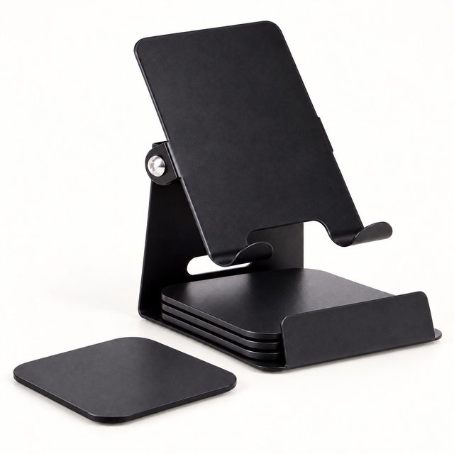 Mobile stand with coasters