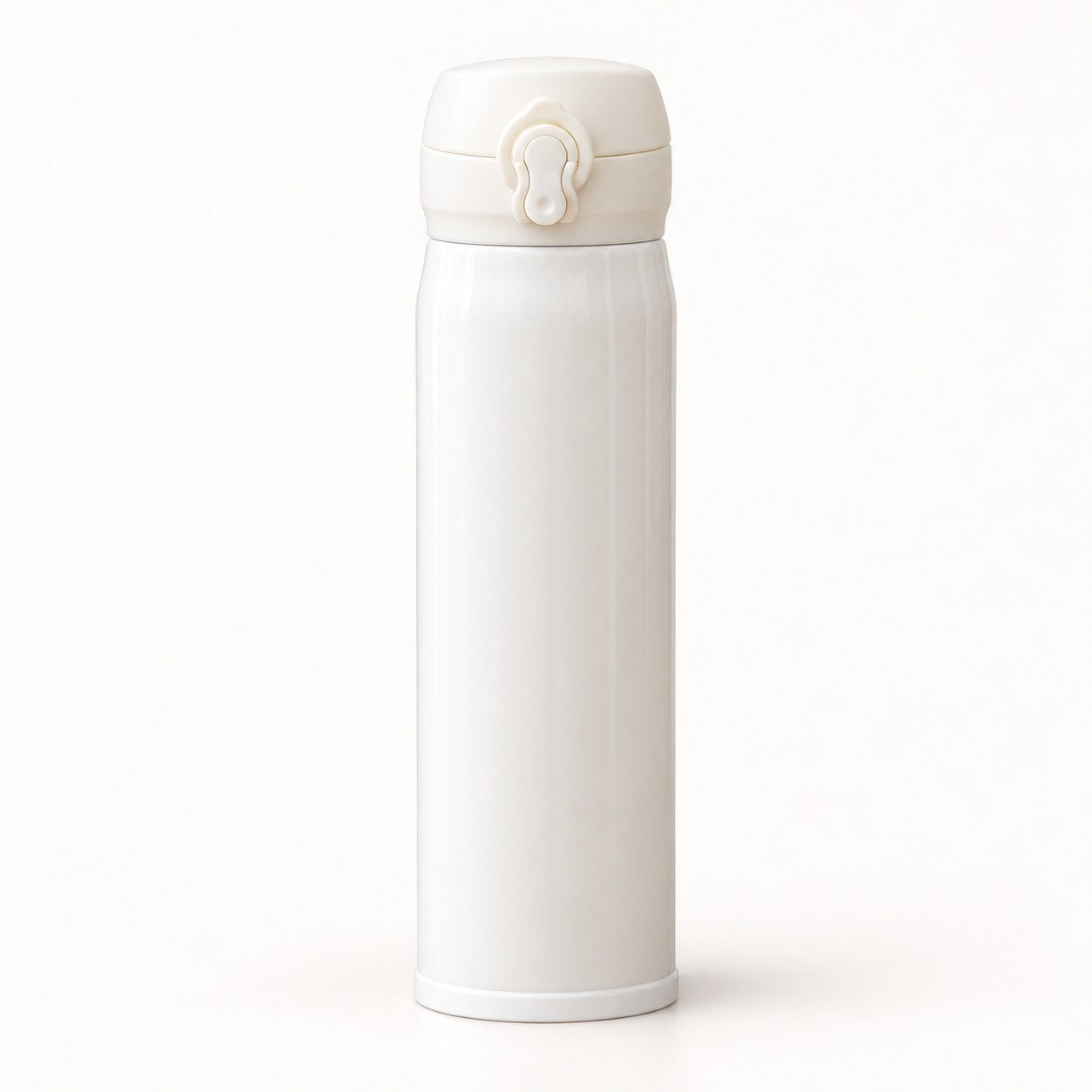 Push Button Stainless Steel Double Wall Flask, 450 ml