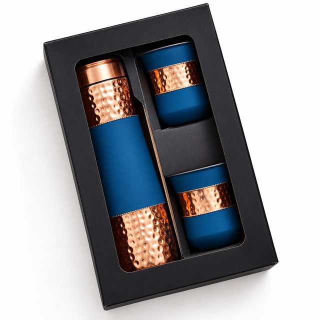 Rubberized Paint & Hammered Finish 1+2 Copper Set