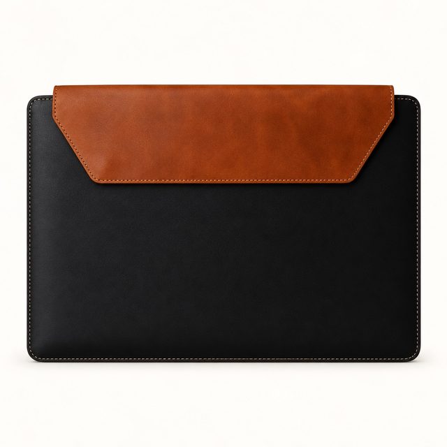 Thermal PU Laptop Sleeve Document Holder Black/tan