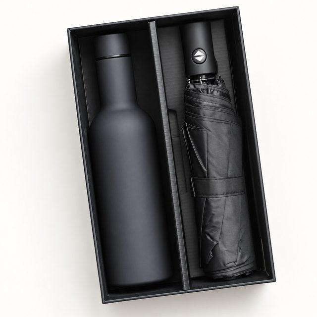 Hot & Cold Bottle and Umbrella Gift Set