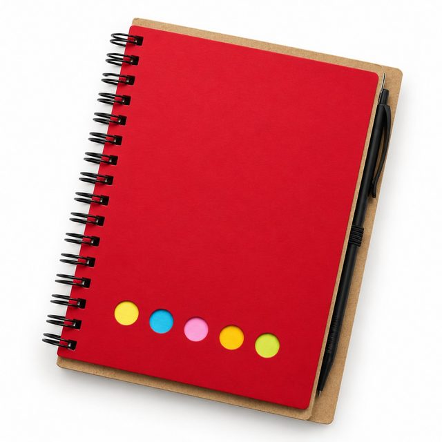 Eco Notebook with Sticky Notes & Pen