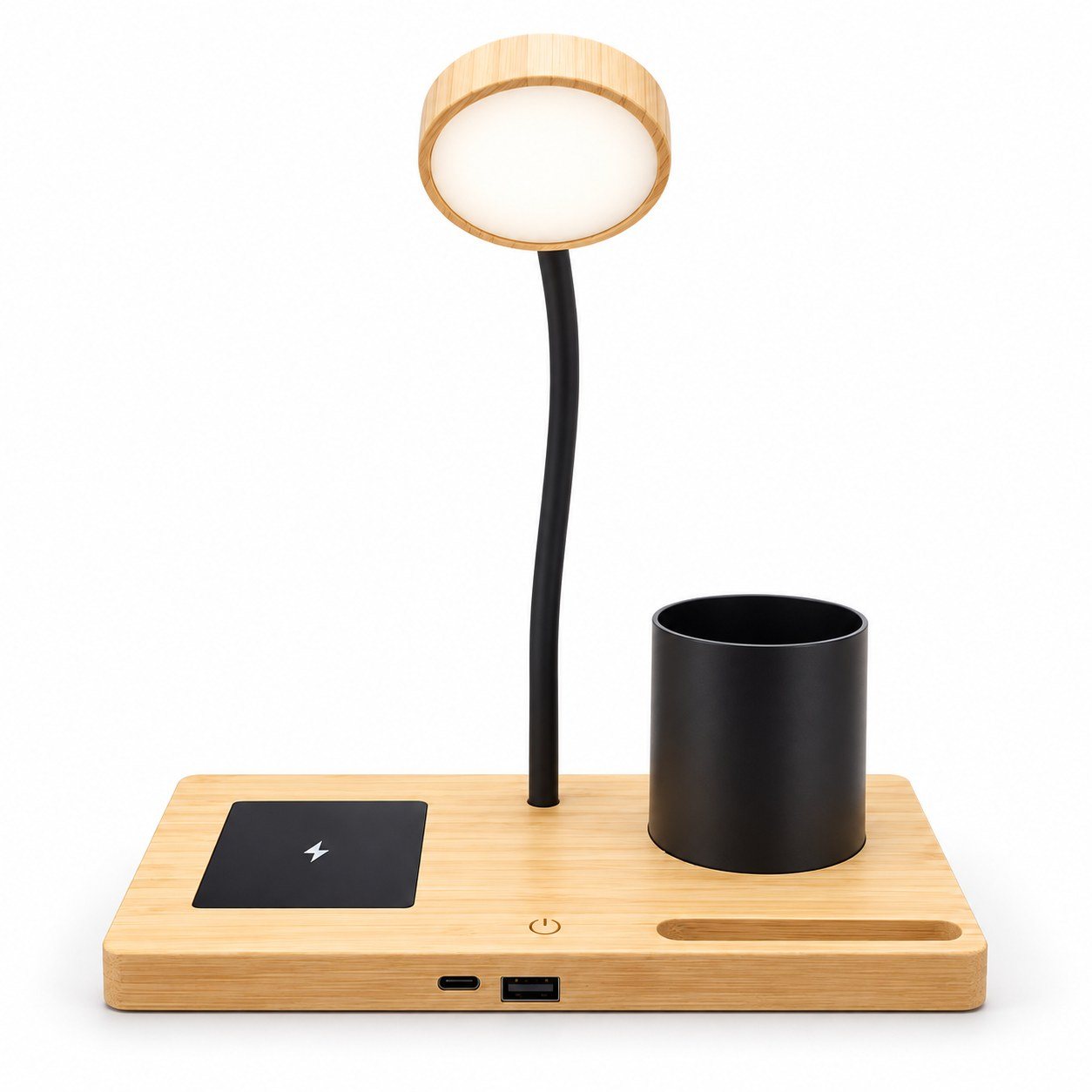 Click to zoom LED Lamp with Pen Stand & Mobile Stand with Wireless Charging