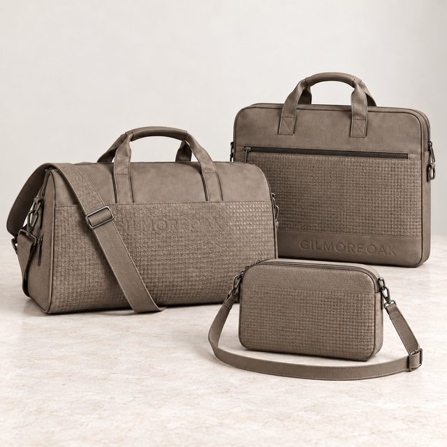 Gilmore Oak Premium Bag Collection (Laptop, Duffle, Sling) in Taupe, sales team reward