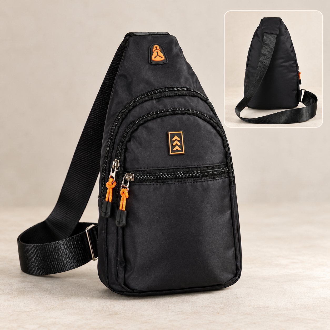 Click to zoom Gilmore Oak Unisex Sling Bag in Black, corporate gifting
