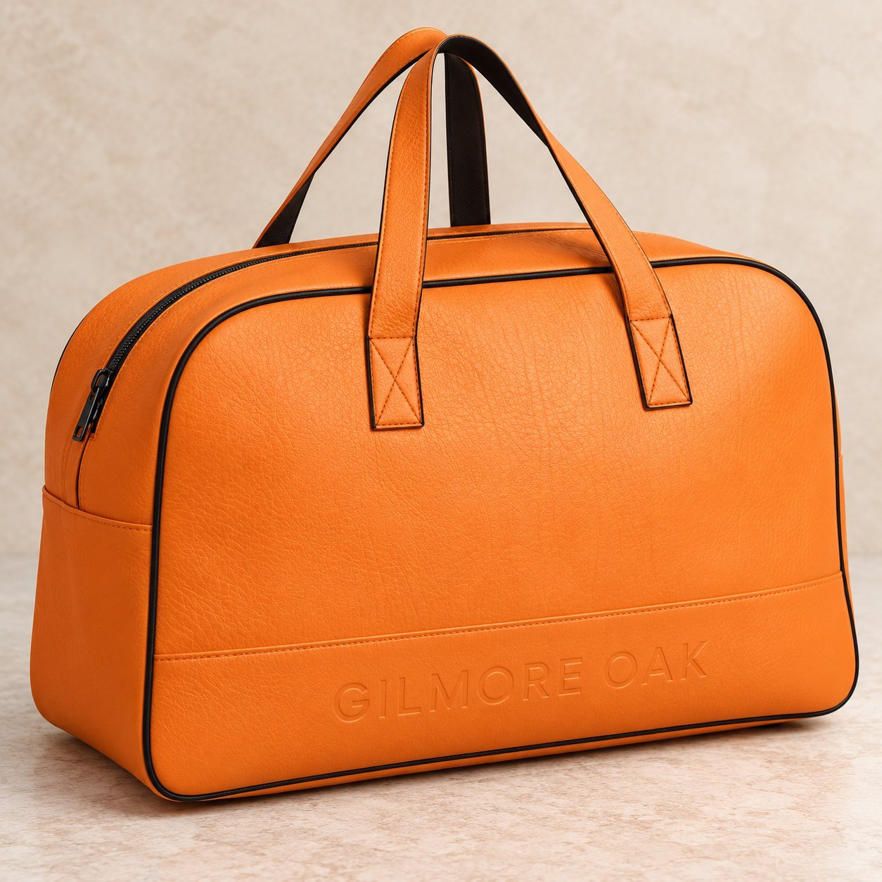 Click to zoom Gilmore Oak D Bold Duffel Bag in Orange, bulk order with company logo