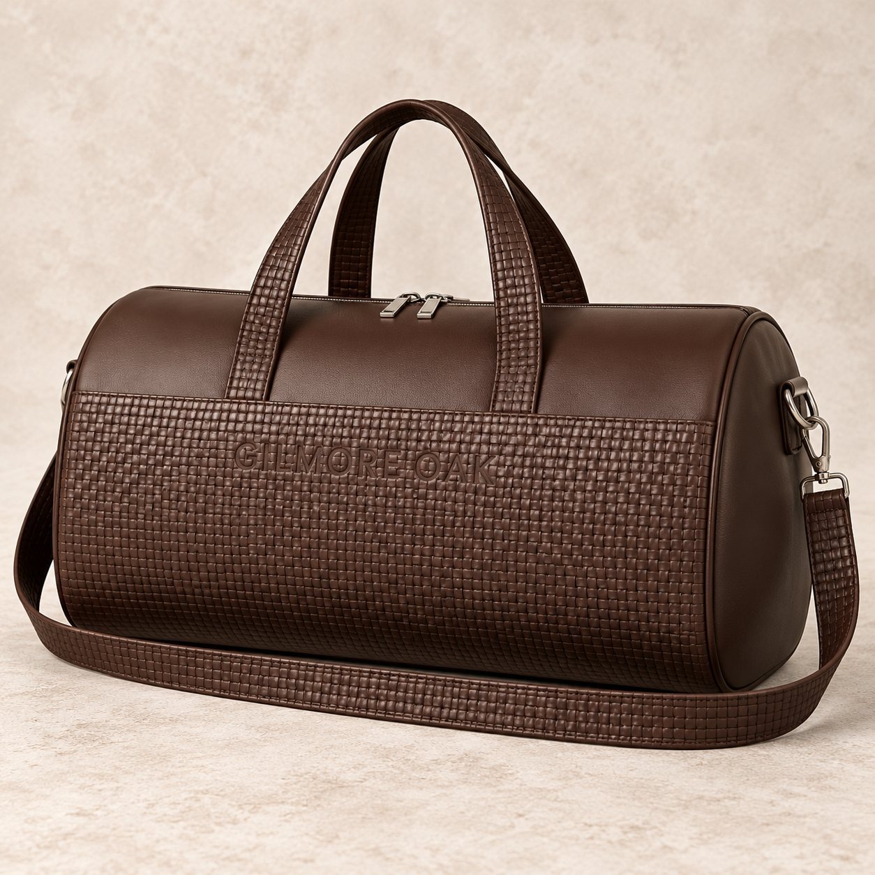 Click to zoom Gilmore Oak Ashford Woven Duffle in Brown, dealer meet gift