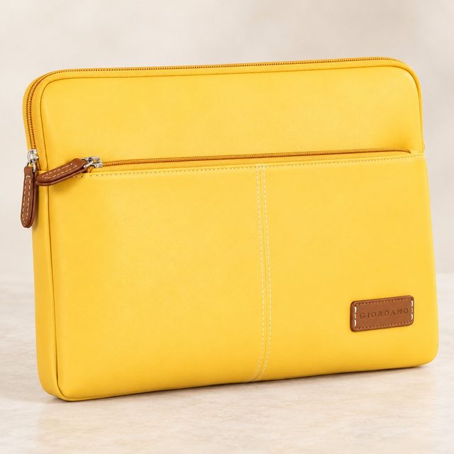 Giordano Laptop Sleeve in Yellow, team uniform