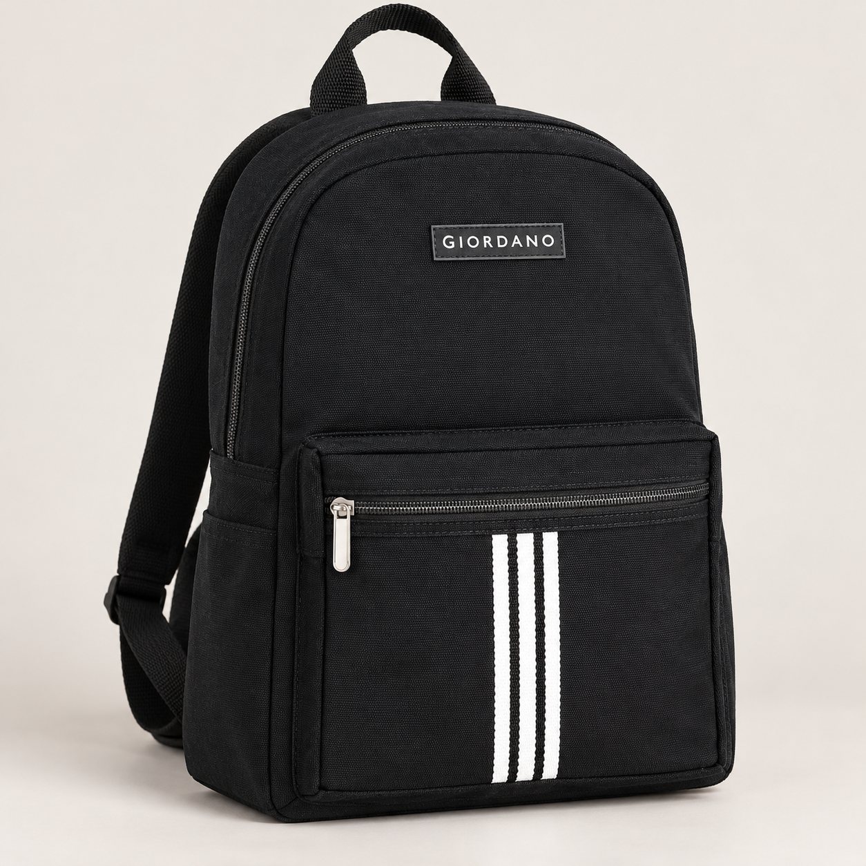Click to zoom Giordano Victor Canvas Backpack in Black, annual day gift