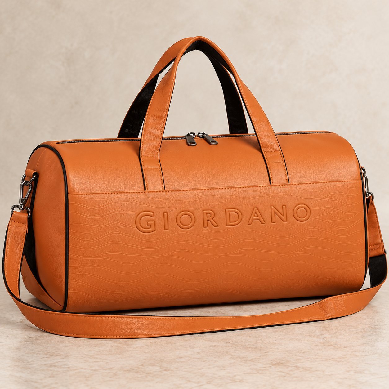 Click to zoom Giordano Waveflex Leatherette Duffel Bag in Tan, client gift