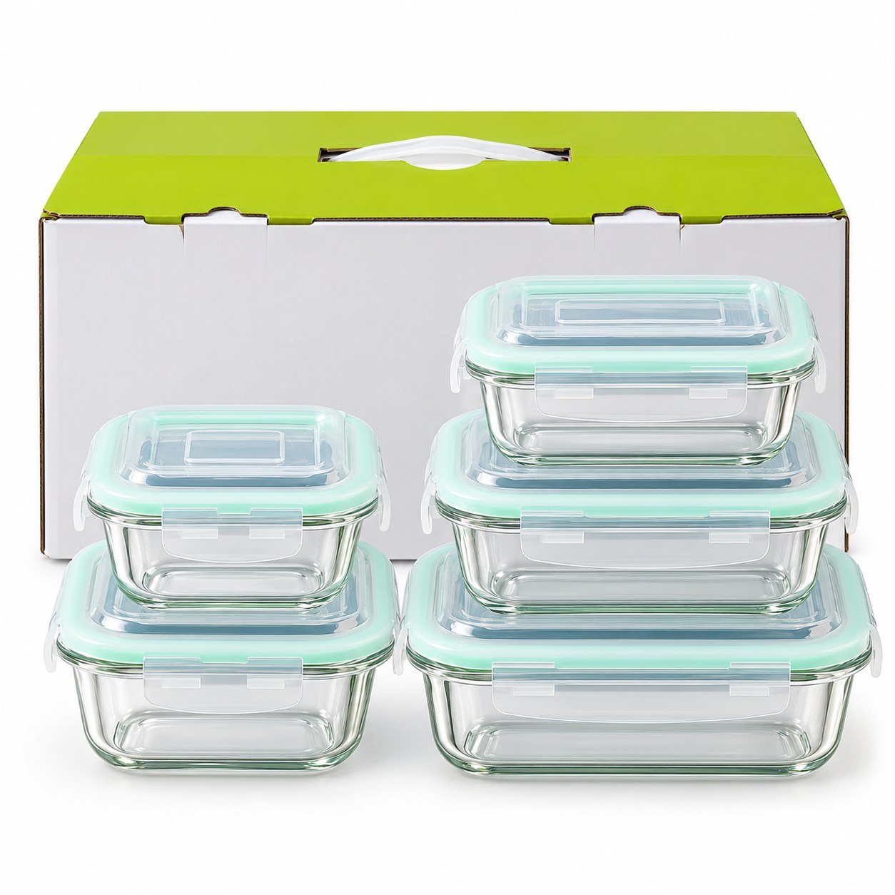 Click to zoom Borosilicate Glass 5 in 1 Container Set