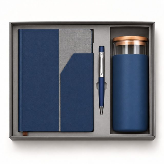 Notebook, Glass Mug & Pen Gift Set