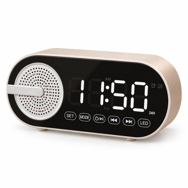 Mini Speaker 5W FM LED Clock