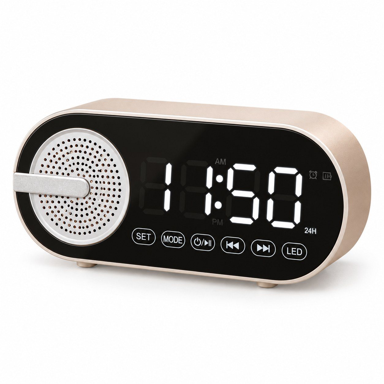 Click to zoom Mini Speaker 5W FM LED Clock